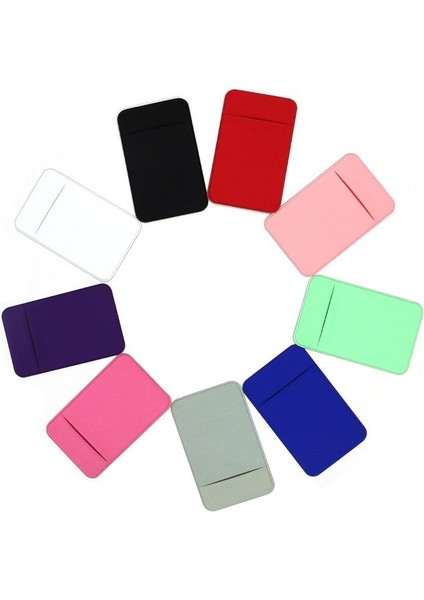 Yeni Cep Telefonu Kredi Kartı Cüzdan Tutucu Cep Stick-On Yapışkanlı Elastik Aracı Silikon Kapak iPhone Samsung Xiaomi Kılıfı (Yurt Dışından) modelleri