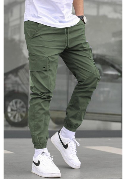 Erkek Mint Yeşili Kargo Cep Pantolon 5647