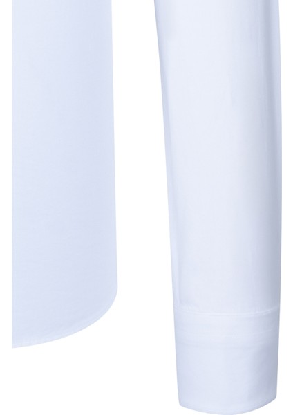 Erkek Beyaz Regular Fit Cepli Klasik Yaka Düz Uzun Kol Gömlek fiyatları