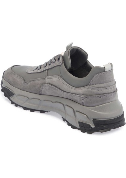 Gri Hakiki Deri Erkek Sneaker - E23S1AY56387-B43