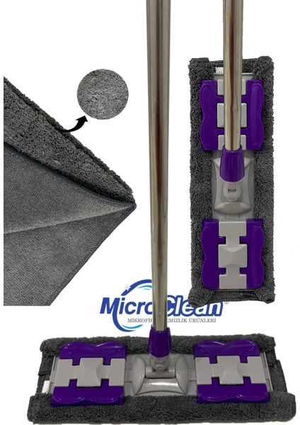 Missclean (1 Adet) Sihirli Yer Mopu Yedek Bez Tüm Yüzeylerde Kullanıma Temizlik Bezi Uygun 40*40 cm