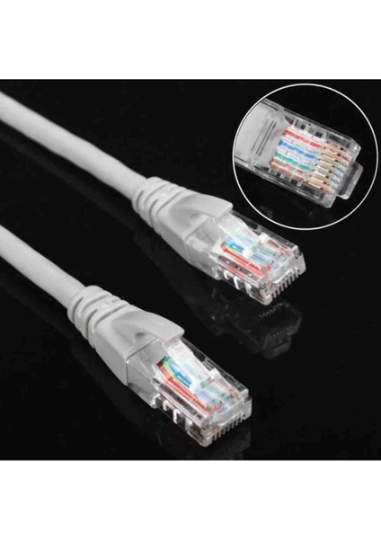 Modem ve Tv ve Kayıt Cihazı ve Leptop ve Monitör Cat6 Patch Ethernet Internet Kablosu 1 mt Hq Speed Cat6 Patch Internet Kablosu 1 mt
