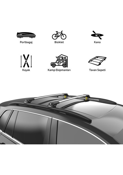Ssangyong Korando (C300) 2019-2023 Turtle Air1 Ara Atkı Gri