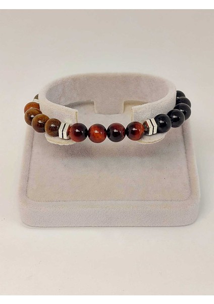 Bolluk & Bereket Enerjisi 8mm Özel Kombinasyon Erkek Bileklik