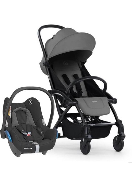 Connect 3 Bebek Arabası Black-Grey Travel Set Cabriofix Black