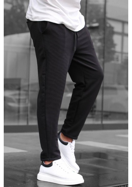 Siyah Basic Waffle Kumaş Erkek Pantolon 6509 fiyatları