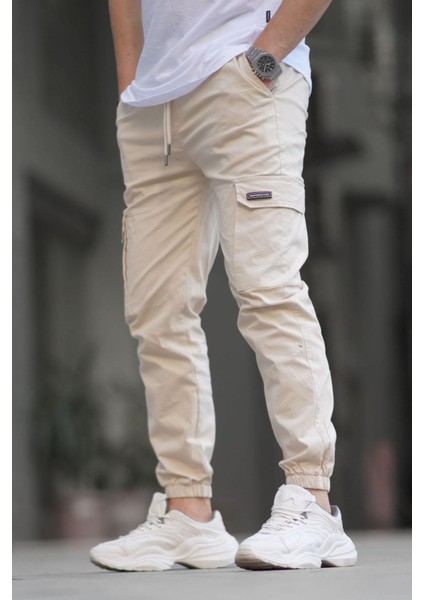 Taş Rengi Kargo Cep Jogger Pantolon 5437
