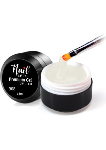 Nail Master Protez Tırnak Jel (Builder Gel) 15ml 908 - Rakı Beyazı