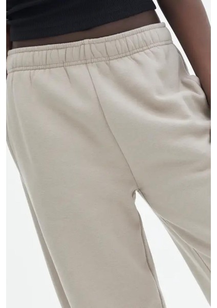 Bej Wide Leg Basic Eşofman Altı MG1916