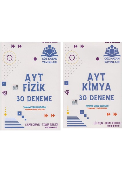 AYT Fizik ve Kimya Deneme Seti 2 Kitap