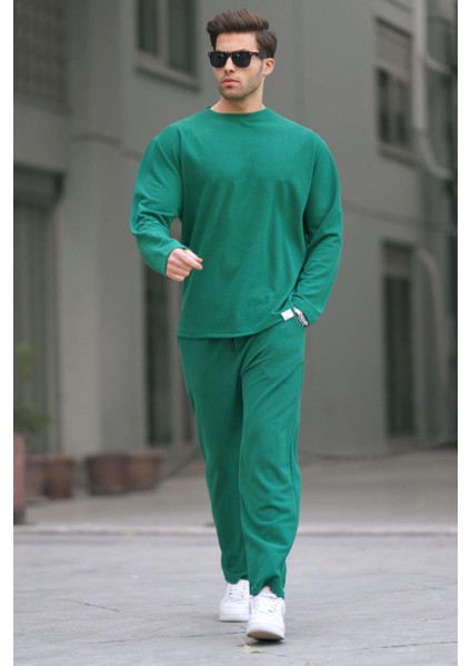 Yeşil Basic Regular Fit Erkek Eşofman Takımı 5927