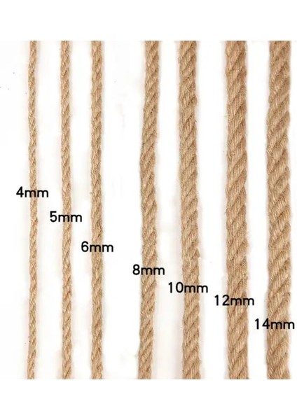 Jüt Halat Kendir Ip Hasır Ip Urgan 3-5mm 6 – 8 mm 10 mm 12 Jüt Kendir Halat