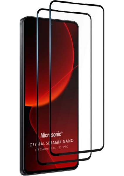 Xiaomi Mi 13T Pro Crystal Seramik Nano Ekran Koruyucu Siyah (2 Adet)