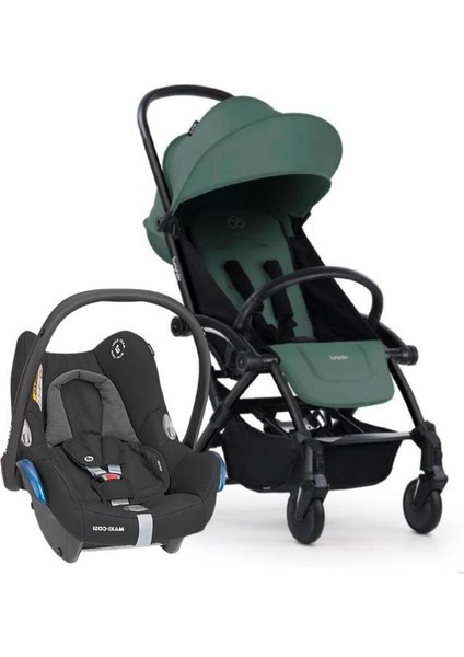 Connect 3 Bebek Arabası Black-Olive Travel Set Cabriofix Black