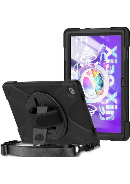 Lenovo Tab M10 Plus 3.nesil 10.6`` Kılıf (TB-125F-TB-128F) Heavy Defender Siyah
