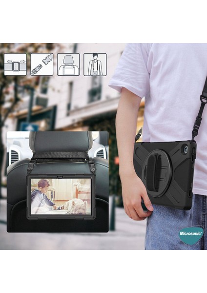 Lenovo Tab M10 Plus 3.nesil 10.6`` Kılıf (TB-125F-TB-128F) Heavy Defender Siyah modelleri