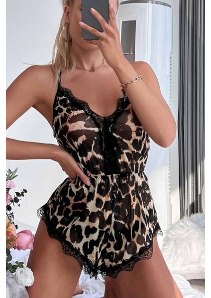 Leopar Tulum Gecelik Pijama fırsatları