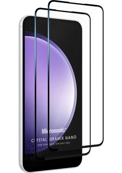 Samsung Galaxy S23 Crystal Seramik Nano Ekran Koruyucu Siyah (2 Adet)