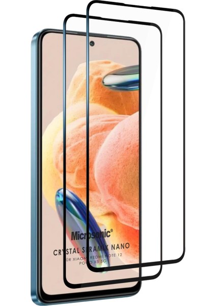 Xiaomi Redmi Note 12 Crystal Seramik Nano Ekran Koruyucu Siyah (2 Adet)