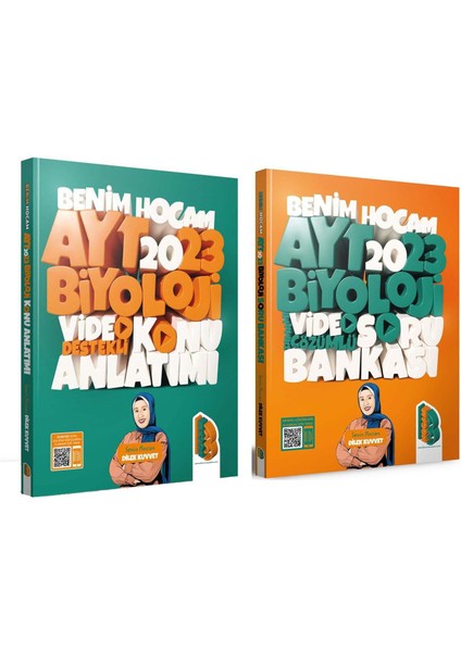 AYT Biyoloji Soru Bankası ve Video Ders Defteri 2 Kitap Set