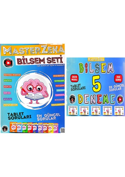 Master Zeka Tüm Sınıflar Için Bilsem Soru Bankası ve Deneme Seti 2 Kitap