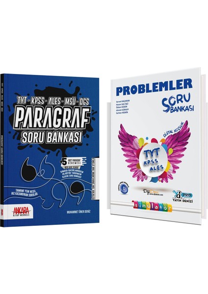 Ankara Kitap Merkezi Yayın Denizi Pro Problemler ve Ankara Kitap Merkezi Paragraf Soru Bankası Seti 2 Kitap