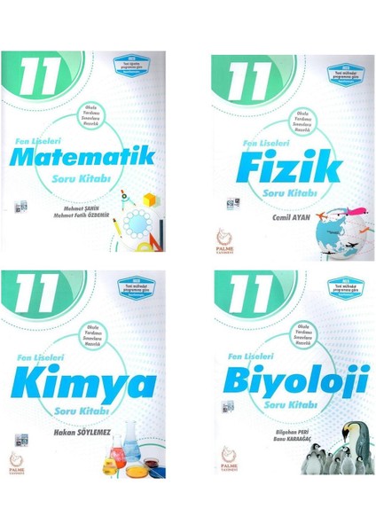 11. Sınıf Matematik Fizik Kimya ve Biyoloji Soru Bankası Seti 4 Kitap