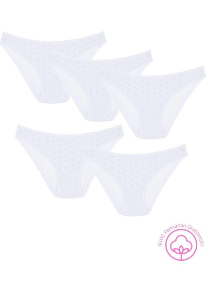 1501 Kalpli Pamuklu 5'li Kadın Bikini Külot Paketi 1501-V1 fiyatları