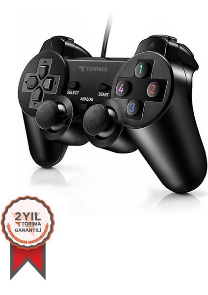 Siyah Oyun Kolu Analog USB Oyun Kolu Joystick Pc Oyun Kolu Gamepad Konsol