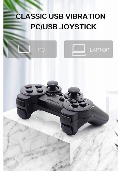 Siyah Oyun Kolu Analog USB Oyun Kolu Joystick Pc Oyun Kolu Gamepad Konsol