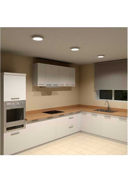18W 3000K Günışığı Işık Sıva Üstü Yuvarlak LED Panel Hs 1038 fiyatları