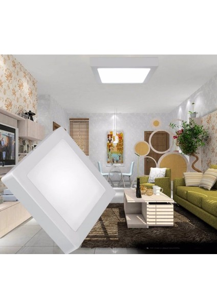 24W 6500K Beyaz Işık Sıva Üstü Kare LED Panel Hs 1041