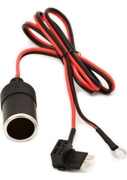 Dişi Araç Çakmak Soketi - 30CM Kablolu