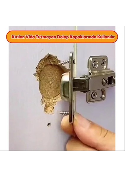 Dolap Tas Menteşe Tamir Saçı Beyaz 2 Adet Vidaları Dahil modelleri