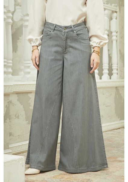 1162-DENIM Pantolon Etek Gri indirimleri