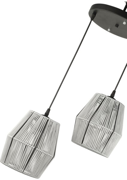 Modeno 2.li Tepsili Avize Açık Gri fiyatları