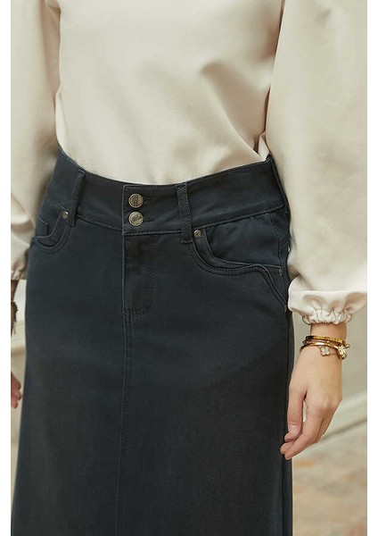 2058-DENIM Etek Indigo indirimleri