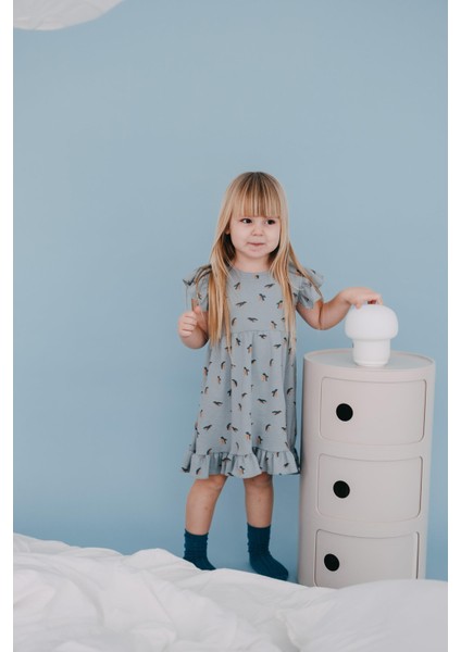 Kız Çocuk Fırfırlı Pijama Elbise fiyatları