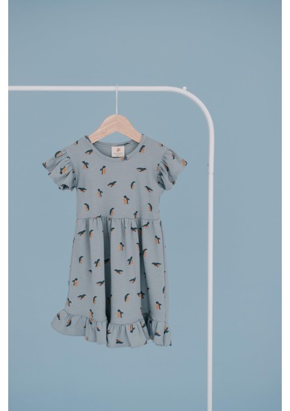 Kız Çocuk Fırfırlı Pijama Elbise fırsatları