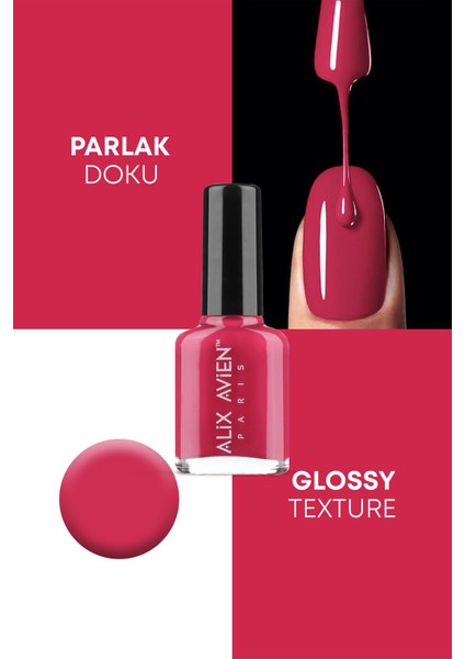 Koyu Pembe Oje 104 - Yüksek Pigmentli Uzun Süreli Kalıcılık Hızlı Kuruma - Nail Lacquer 104