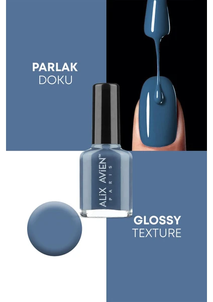 Alix Avien Berrak Mavi Oje 111 - Yüksek Pigmentli Uzun Süreli Kalıcılık Hızlı Kuruma - Nail Lacquer 111