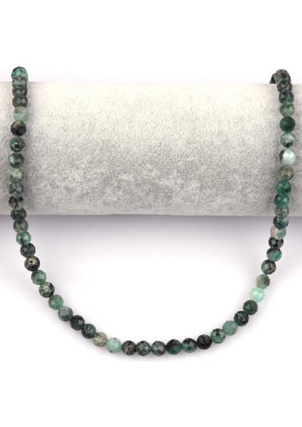 Zümrüt Doğal Taş Dizi 6 mm Fasetli Küre Kesim fiyatları