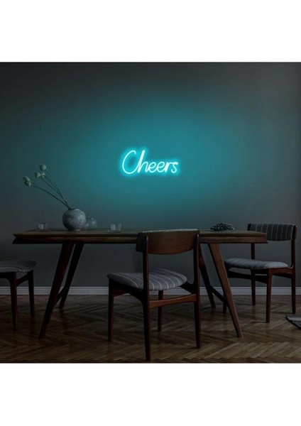 Cheers - LED Dekoratif Duvar Aydınlatması Neon Duvar Yazısı Sihirli LED Mesajlar - N68