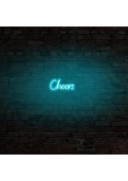 Cheers - LED Dekoratif Duvar Aydınlatması Neon Duvar Yazısı Sihirli LED Mesajlar - N68