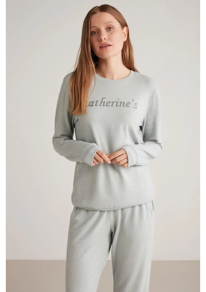 Uzun Kol Yumuşak Dokulu Kadın Pijama Takım 2428 fiyatları