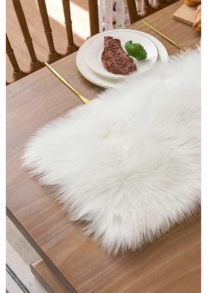 Runner Tavşan Tüyü, Yılbaşı Runner, Yılbaşı Masa Örtüsü 120*30 cm Yılbaşı - Noel - Christmas modelleri