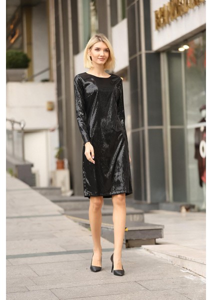 Kadın Bisiklet Yaka Payet Elbise fırsatları