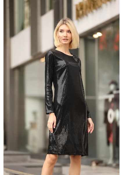 Kadın Bisiklet Yaka Payet Elbise indirimleri