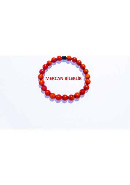 Mercan 8mm Doğal Taş Bileklik