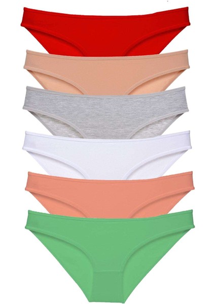 6 Adet Süper Eko Set Likralı Kadın Slip Külot Renk 4